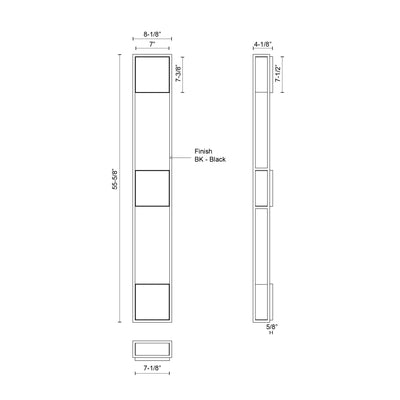 Vail 55-in Aluminum Outdoor Wall Sconce