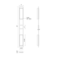 Aspen 60-in Aluminum Outdoor Wall Sconce