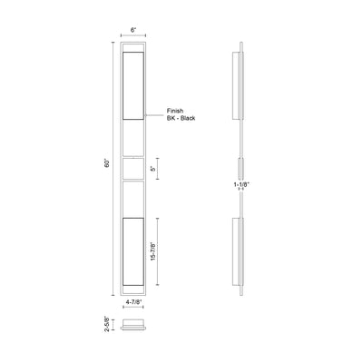 Aspen 60-in Aluminum Outdoor Wall Sconce