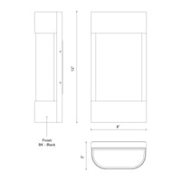 Moondew 12-in Aluminum Outdoor Wall Sconce