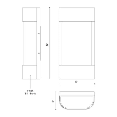 Moondew 12-in Aluminum Outdoor Wall Sconce