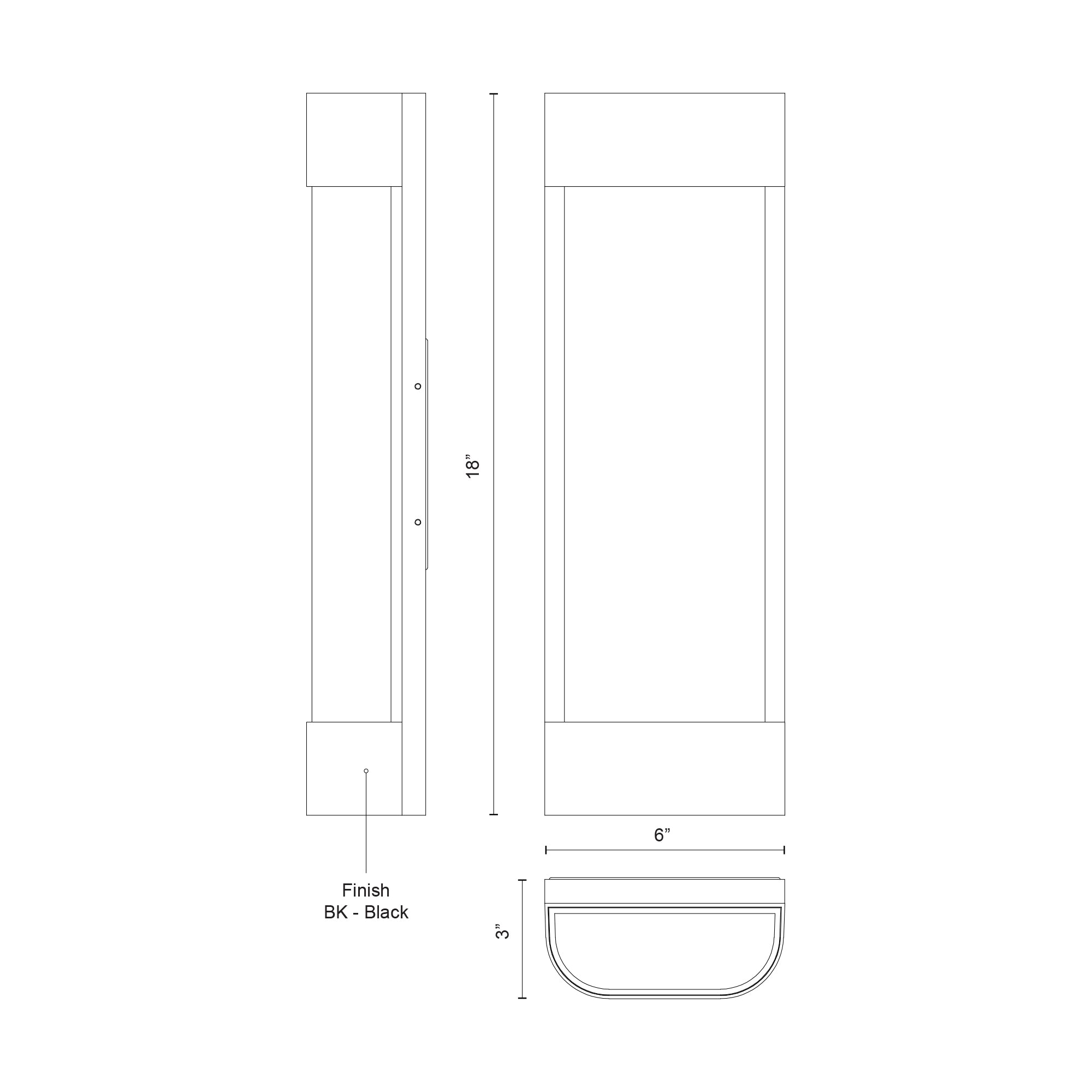 Moondew 18-in Aluminum Outdoor Wall Sconce