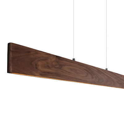 Artisan Wood 39" Linear Pendant Lighting 20W Walnut Fixture