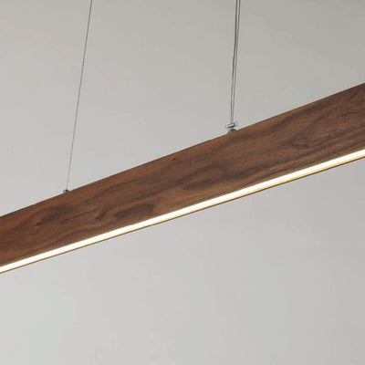 Artisan Wood 39" Linear Pendant Lighting 20W Walnut Fixture