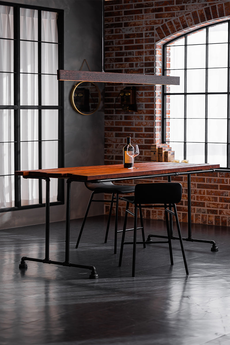 Artisan Wood 59" Linear Pendant Lighting 30W IPE Wood Fixture