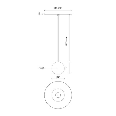 Exo 2-in Aluminum Pendant