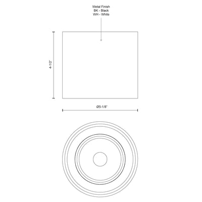Falco 5-in Aluminum LED Flush Mount