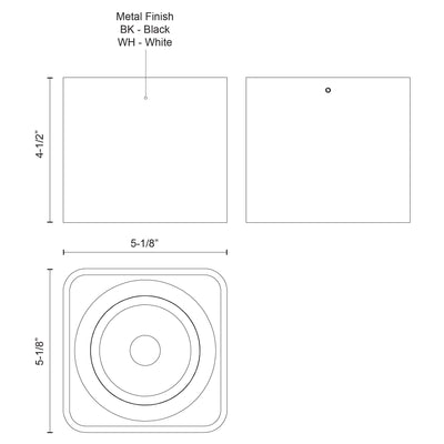 Falco 5-in Aluminum Flush Mount