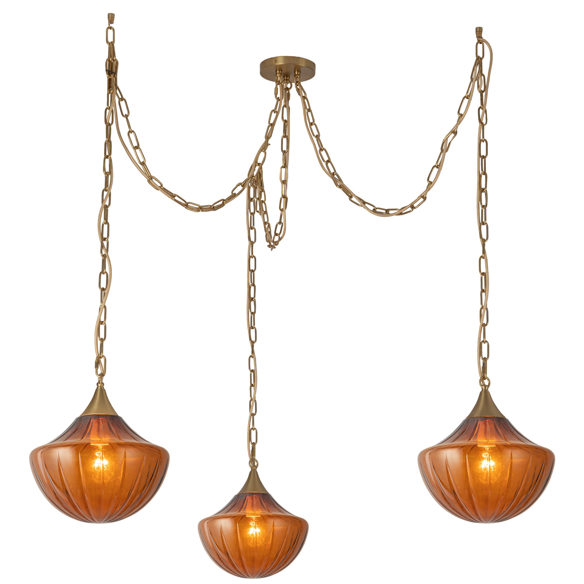 Farrah 3-Light Steel Multi Pendant