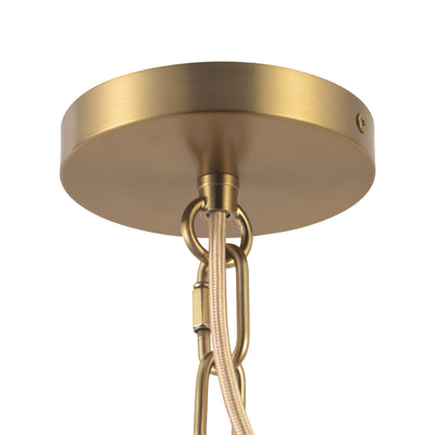 Farrah 12-in Amber Ribbed Glass Socket Pendant