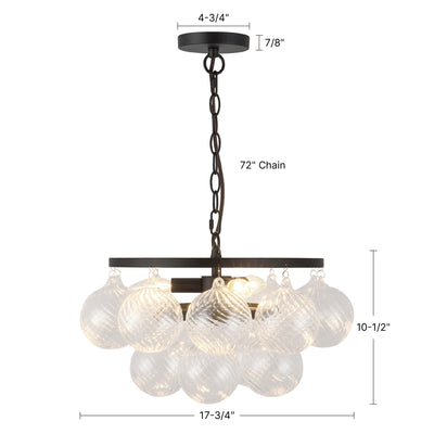 Faye 18-in Steel Chandelier