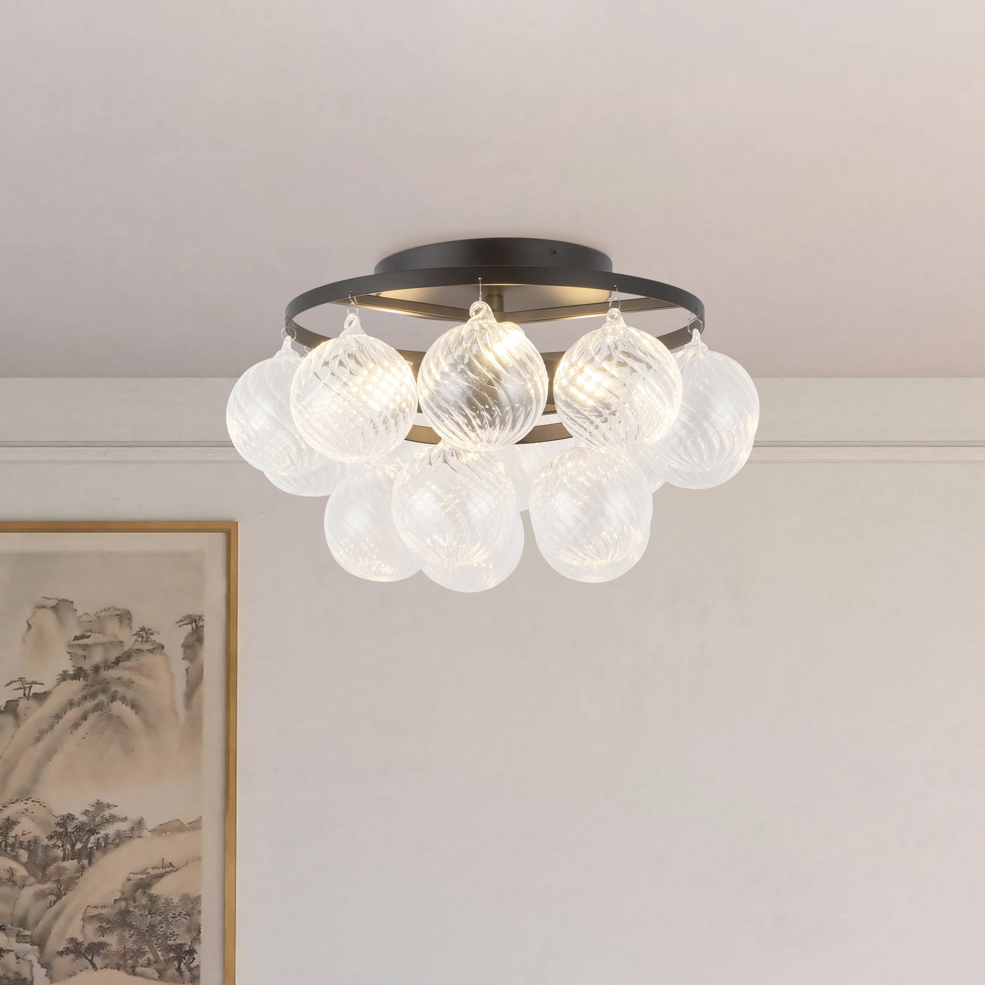 Faye 18-in Steel Semi-Flush Mount