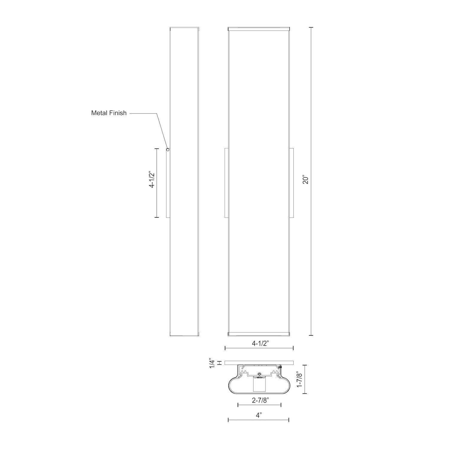 Ferguson 20-in Aluminum Vanity Light