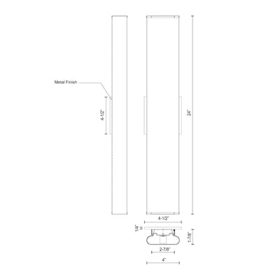 Ferguson 24-in Aluminum Vanity Light