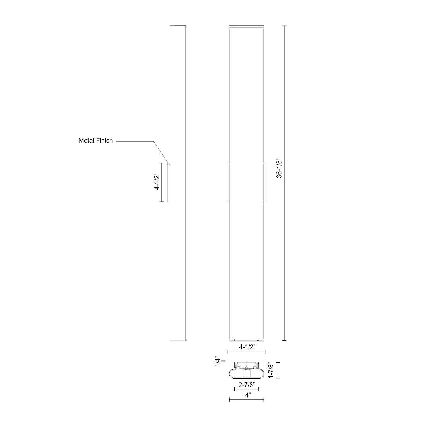 Ferguson 36-in Aluminum Vanity Light