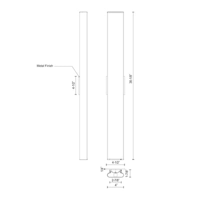 Ferguson 36-in Aluminum Vanity Light