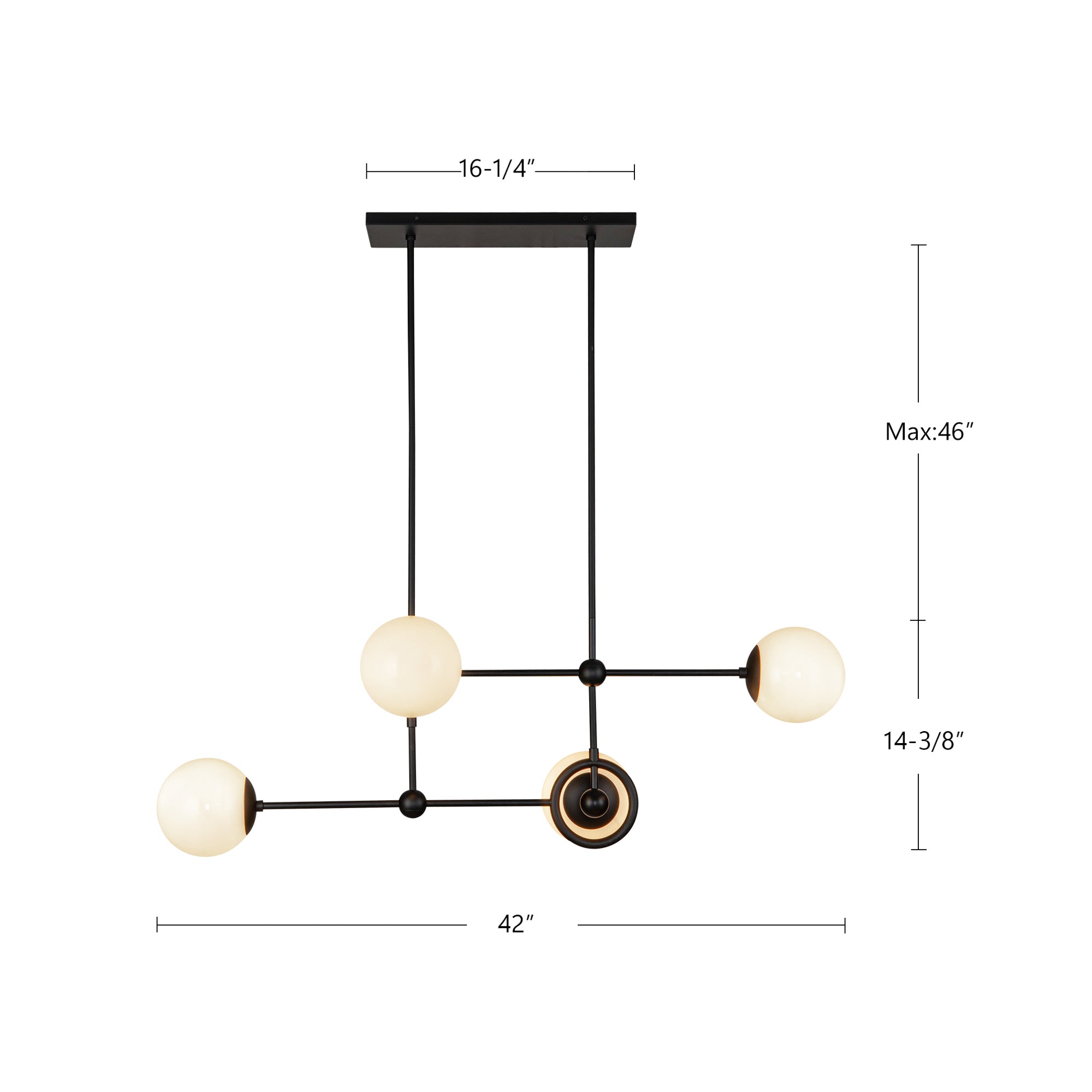 Fiore 42-in Steel Chandelier