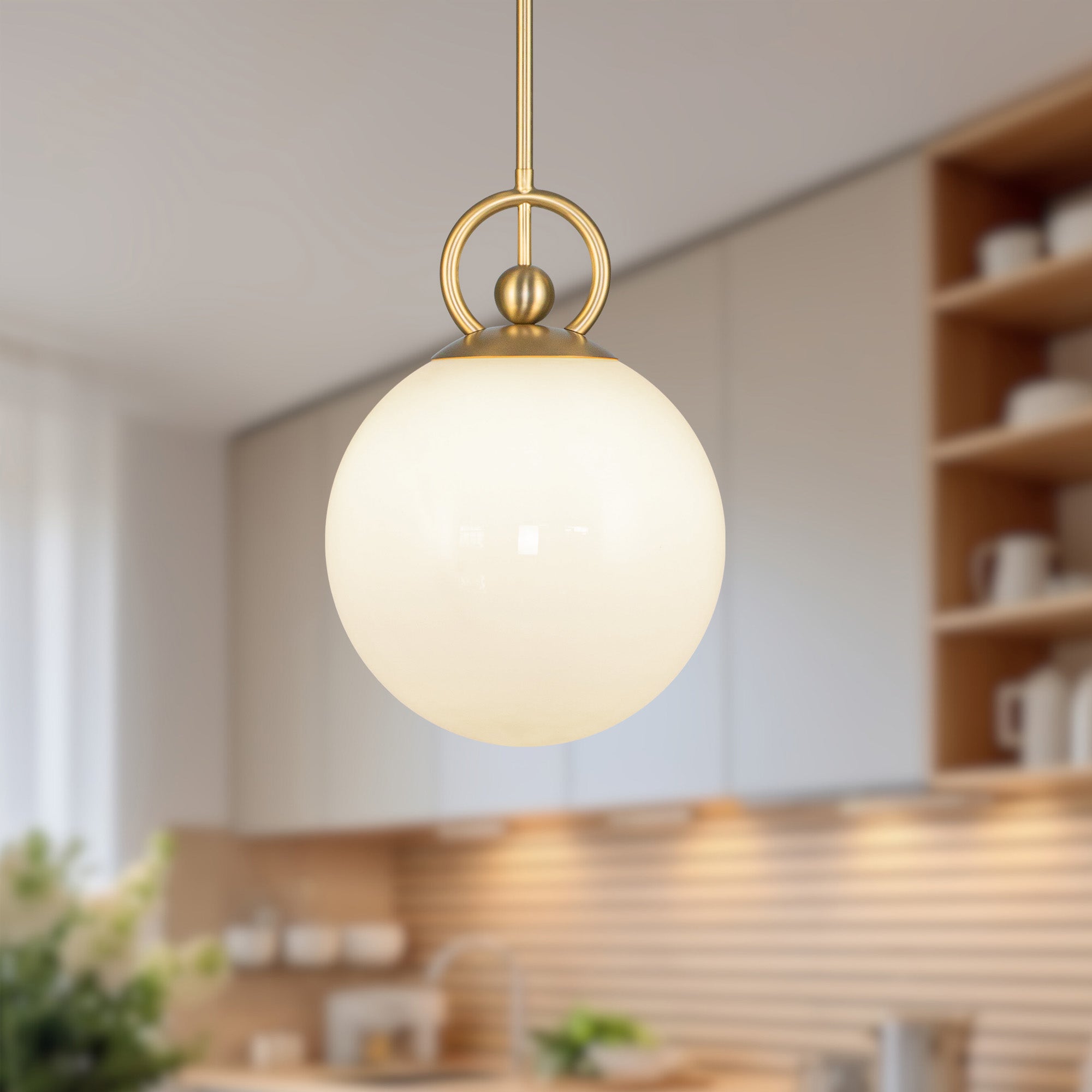 Fiore 10-in Steel Pendant