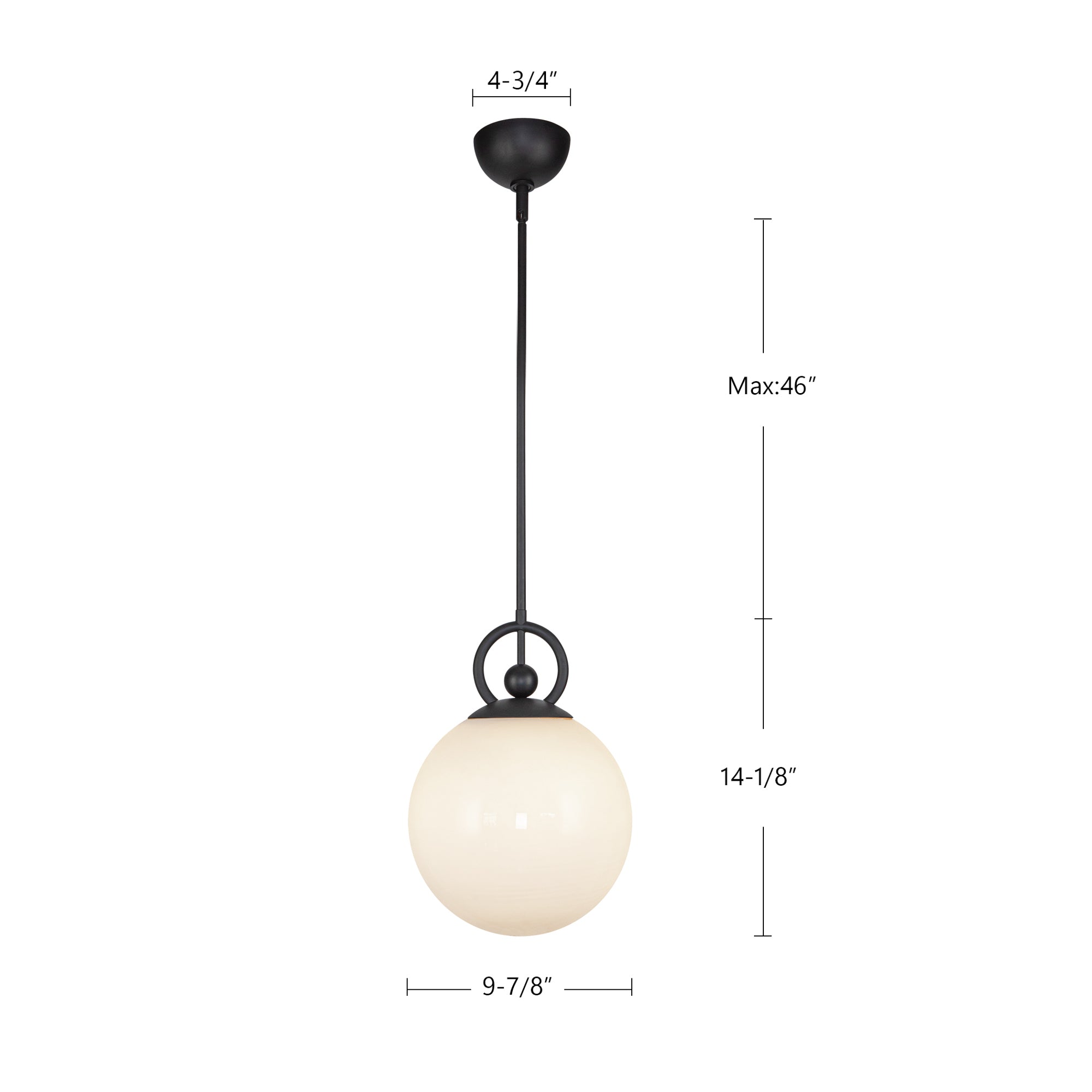 Fiore 10-in Steel Pendant