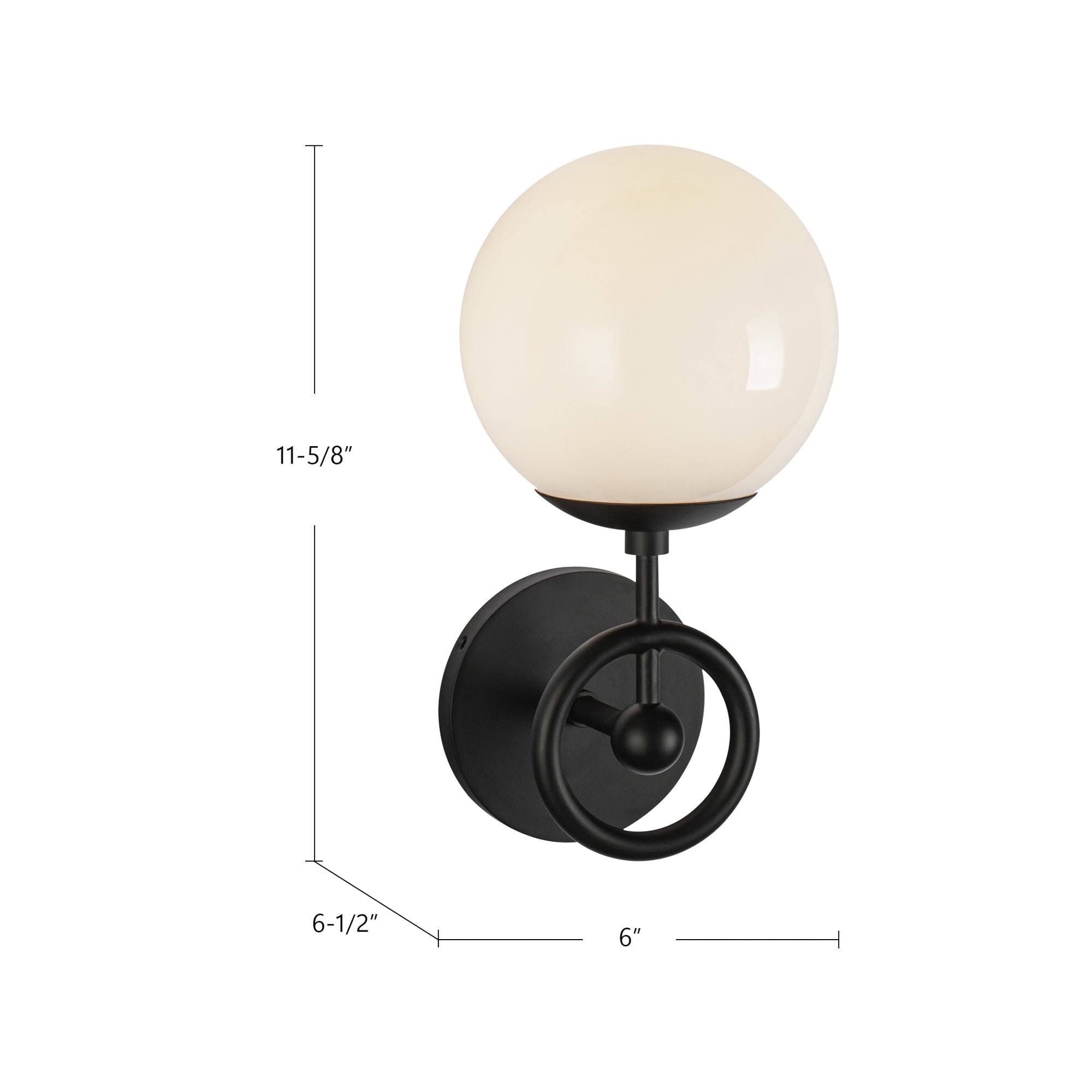 Fiore 6-in Steel Vanity Light