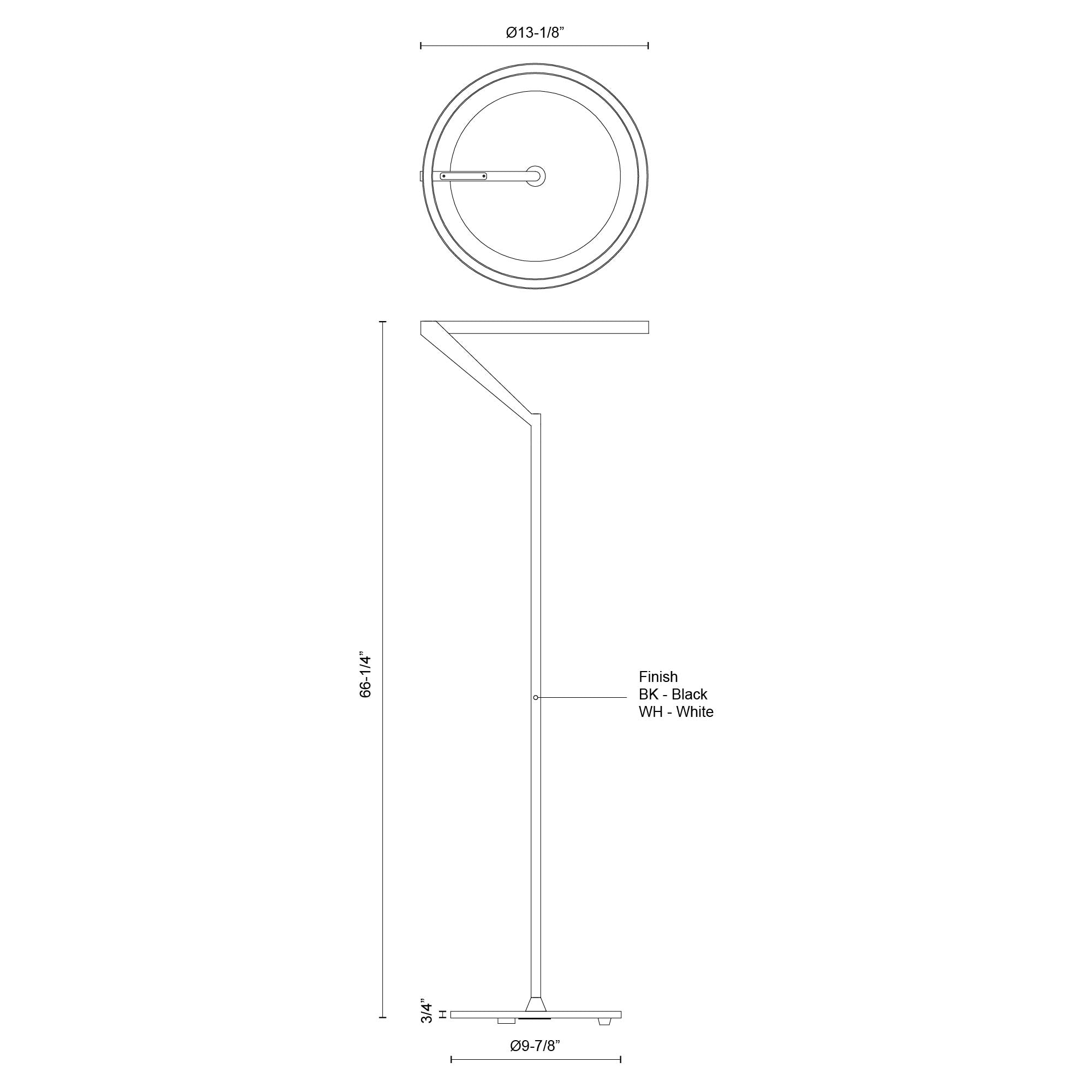 Roda 66-in Aluminum Floor Lamp