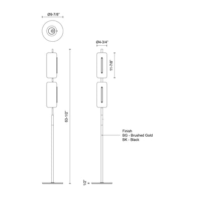 Hilo 63-in Aluminum Floor Lamp