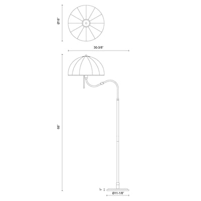 Crosby 68-in Steel Floor Lamp