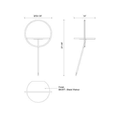 Maya 18-in Steel Floor Lamp