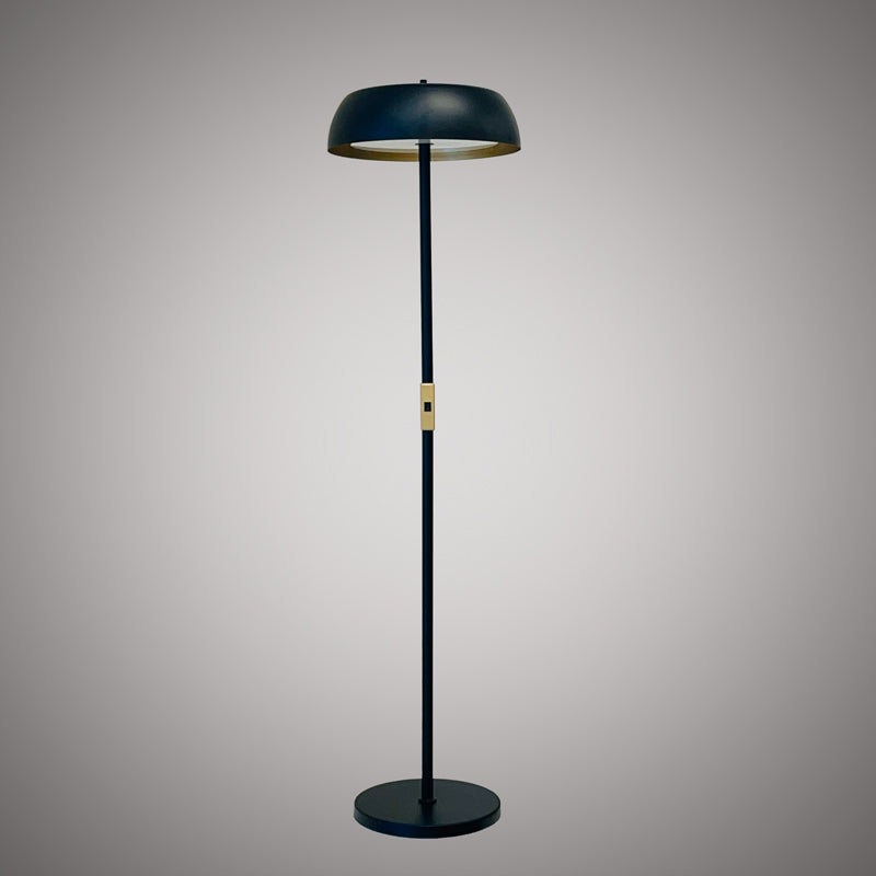 2 Lights Twilight Floor Lamp Matte Black  Dimmable 120W