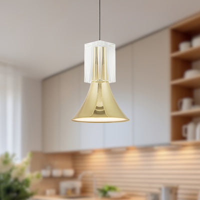 Floe 8-in Steel Pendant