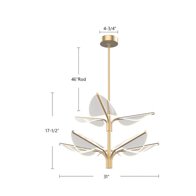 Flora 8 Head Steel Pendant