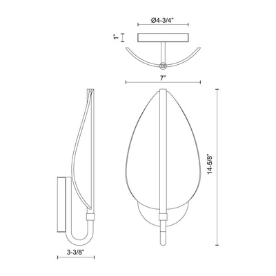 Flora 7-in Steel Vanity Light