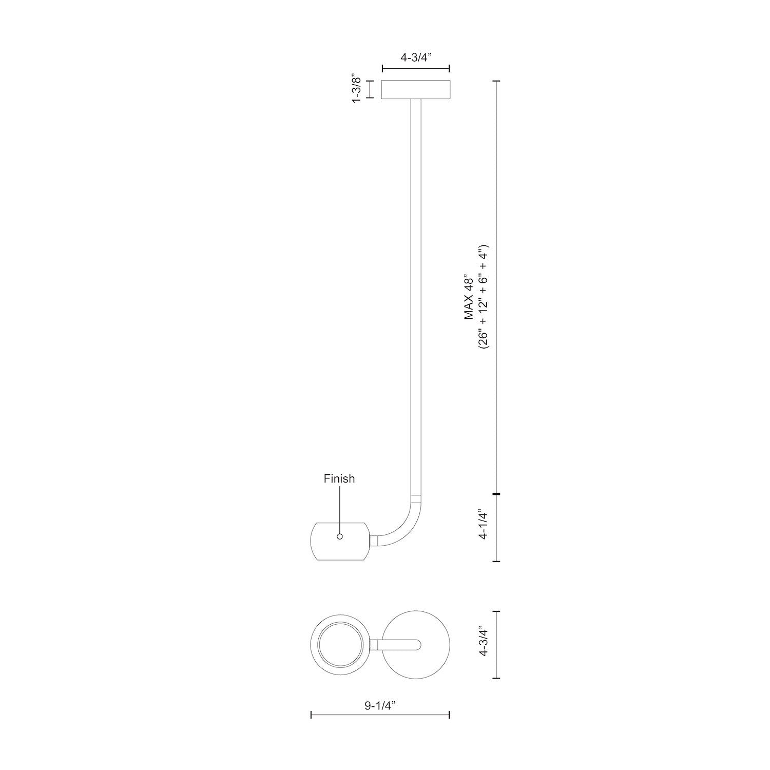 Flux 9-in Aluminum Pendant