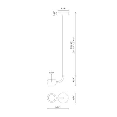 Flux 9-in Aluminum Pendant