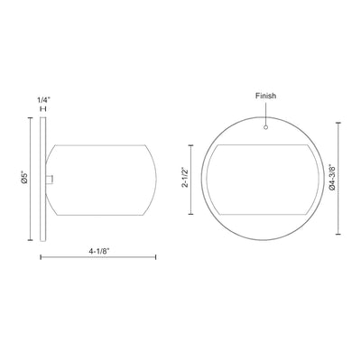 Flux 4-in Aluminum Wall Sconce
