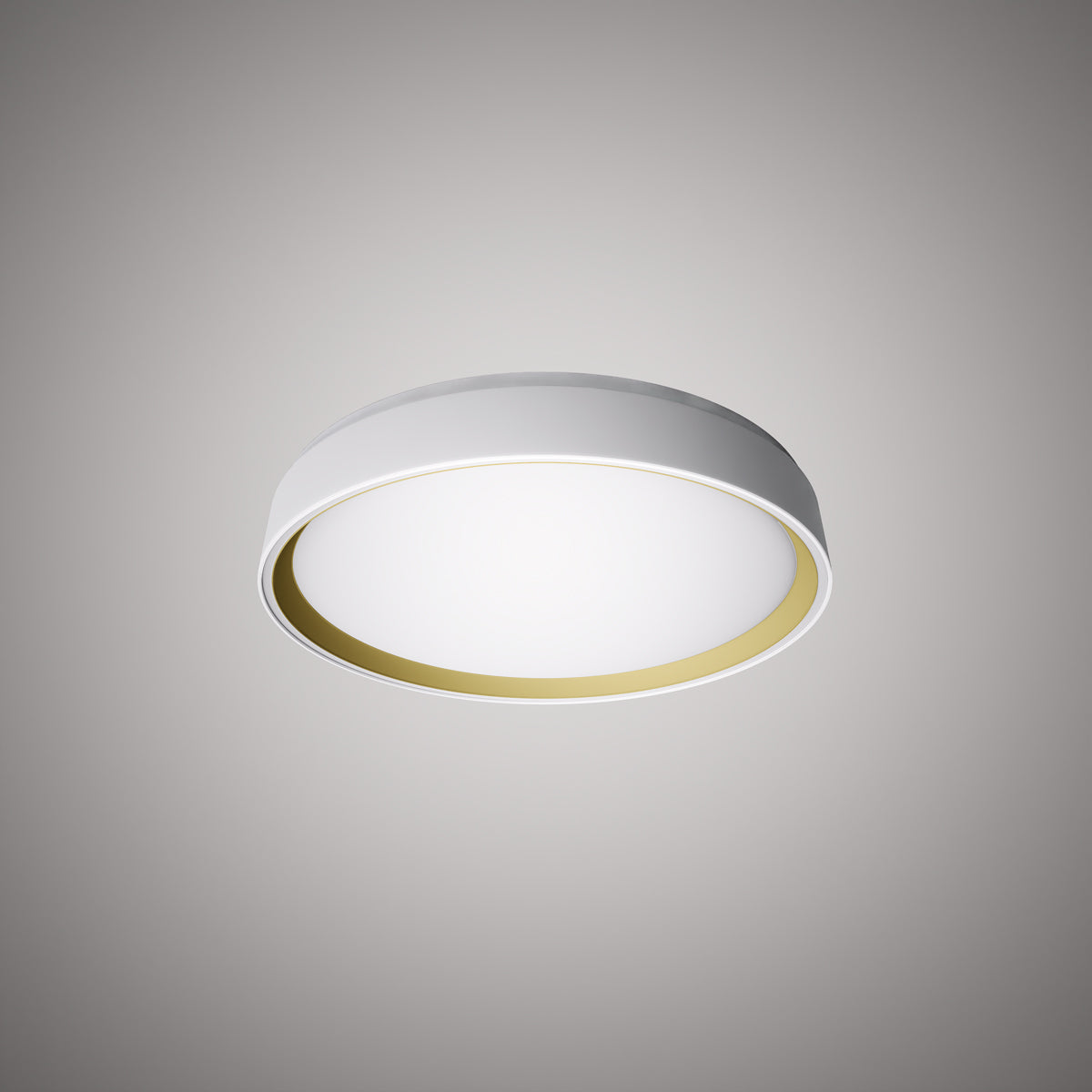 Halo 13-in Flush Mount White Outside/Gold inside  Dimmable 25W