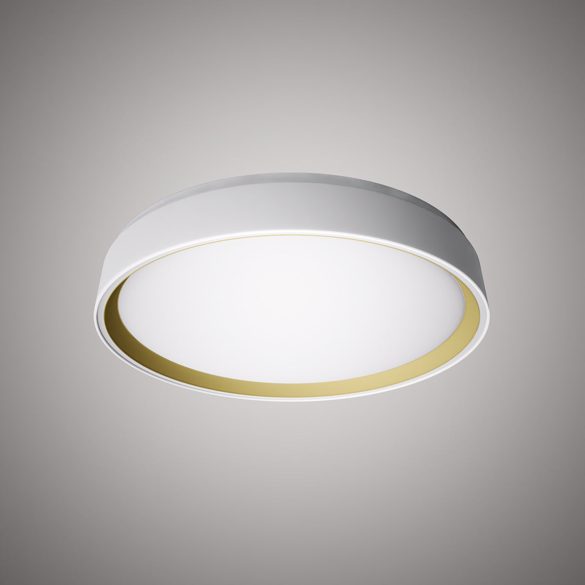 Halo 15-in Flush Mount White Outside/Gold inside  Dimmable 37W