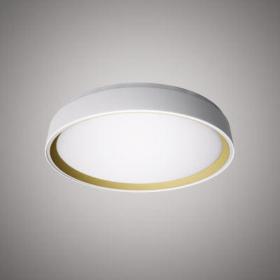 Halo 15-in White Outside/Gold inside Flush Mount Dimmable 37W