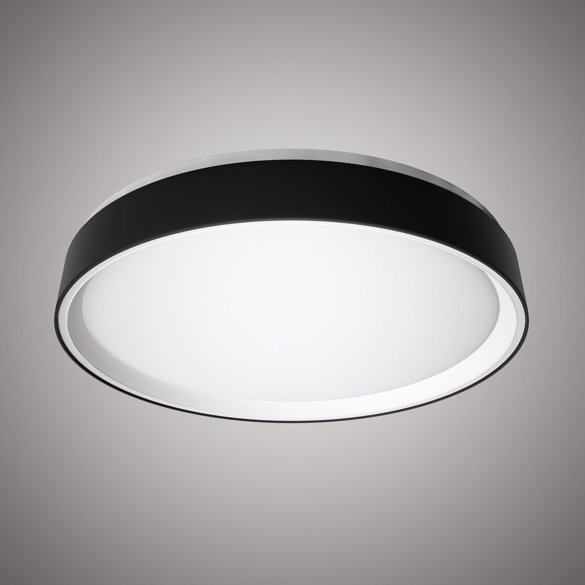 Halo 20-in Flush Mount Black Outside/White Inside  Dimmable 45W
