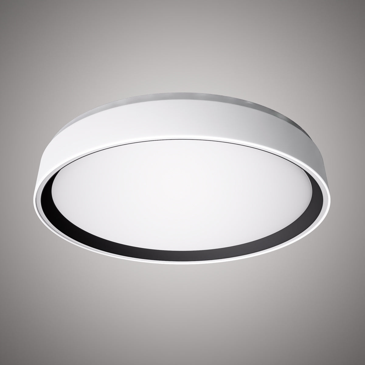 Halo 20-in Flush Mount White Outside/Black Inside  Dimmable 45W