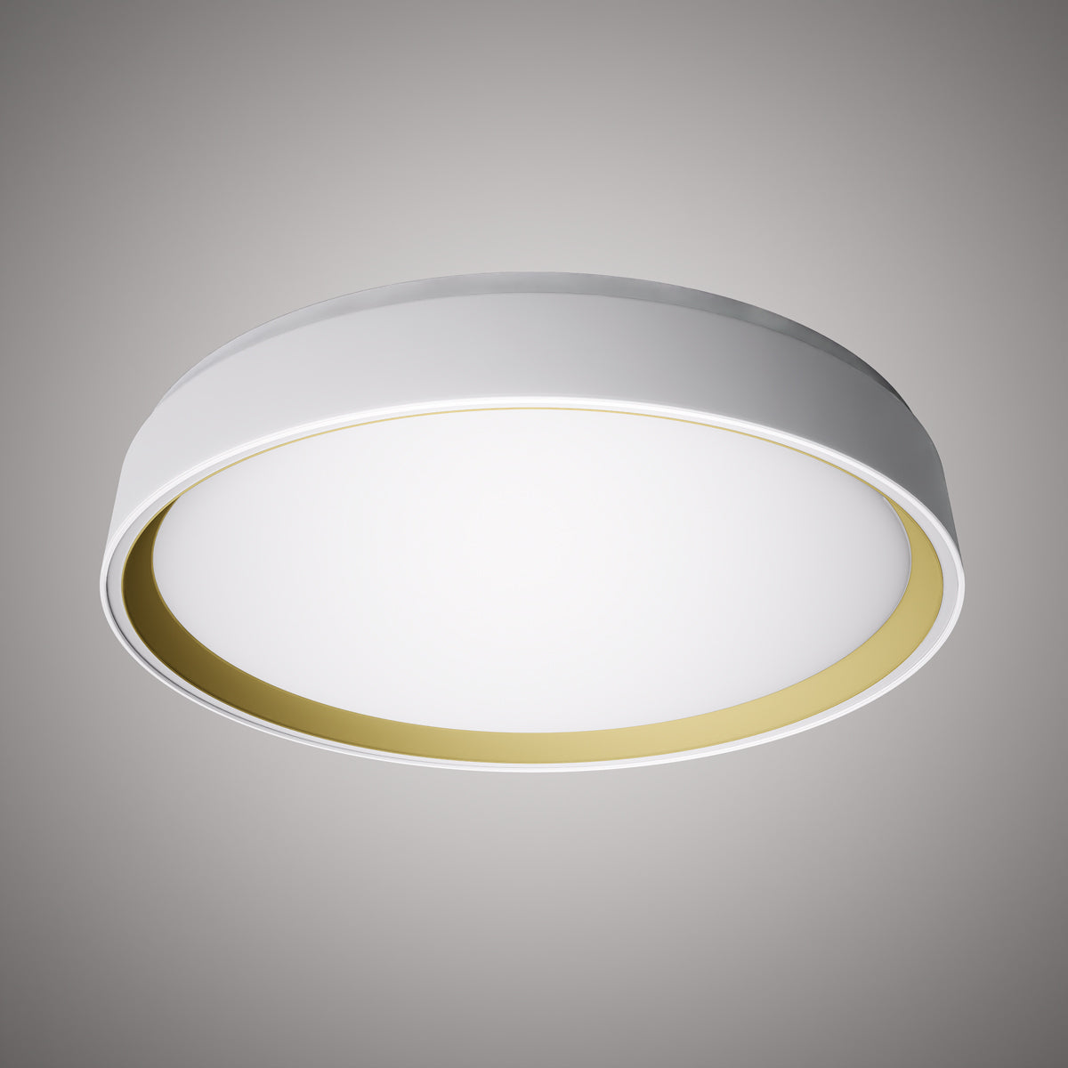 Halo 20-in Flush Mount White Outside/Gold inside  Dimmable 45W