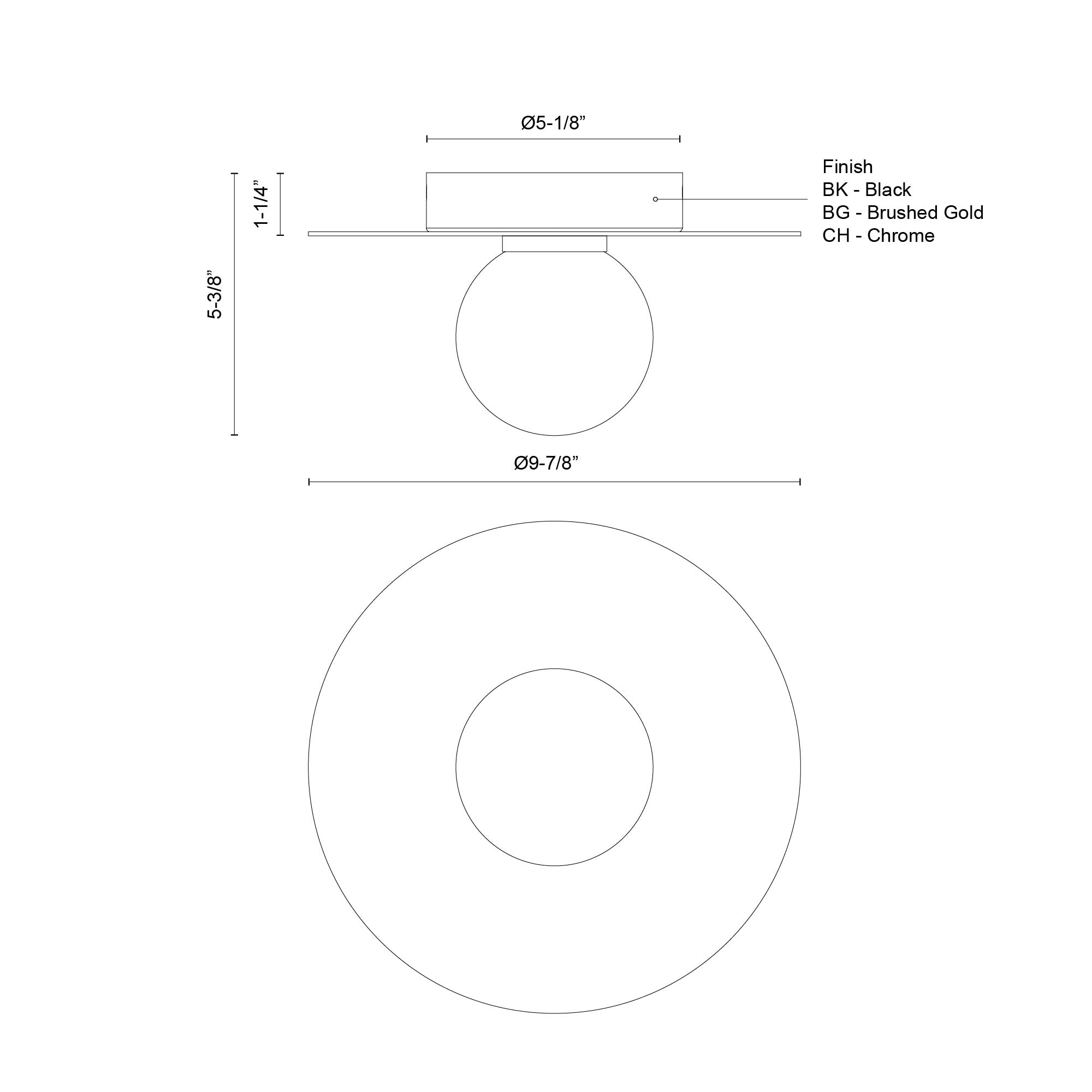 Elixir 10-in Steel Flush Mount