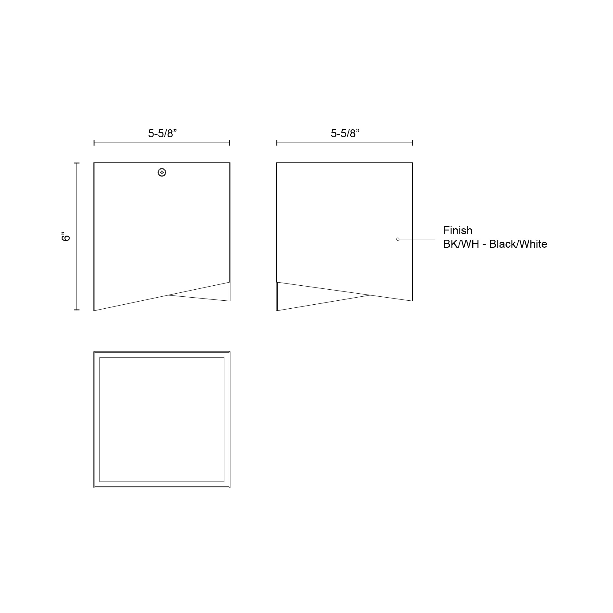 Cubix 5-in Steel Flush Mount