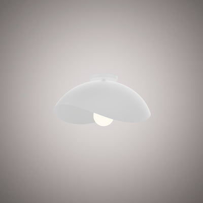 11-in Matte White Flush Mount Dimmable 60W