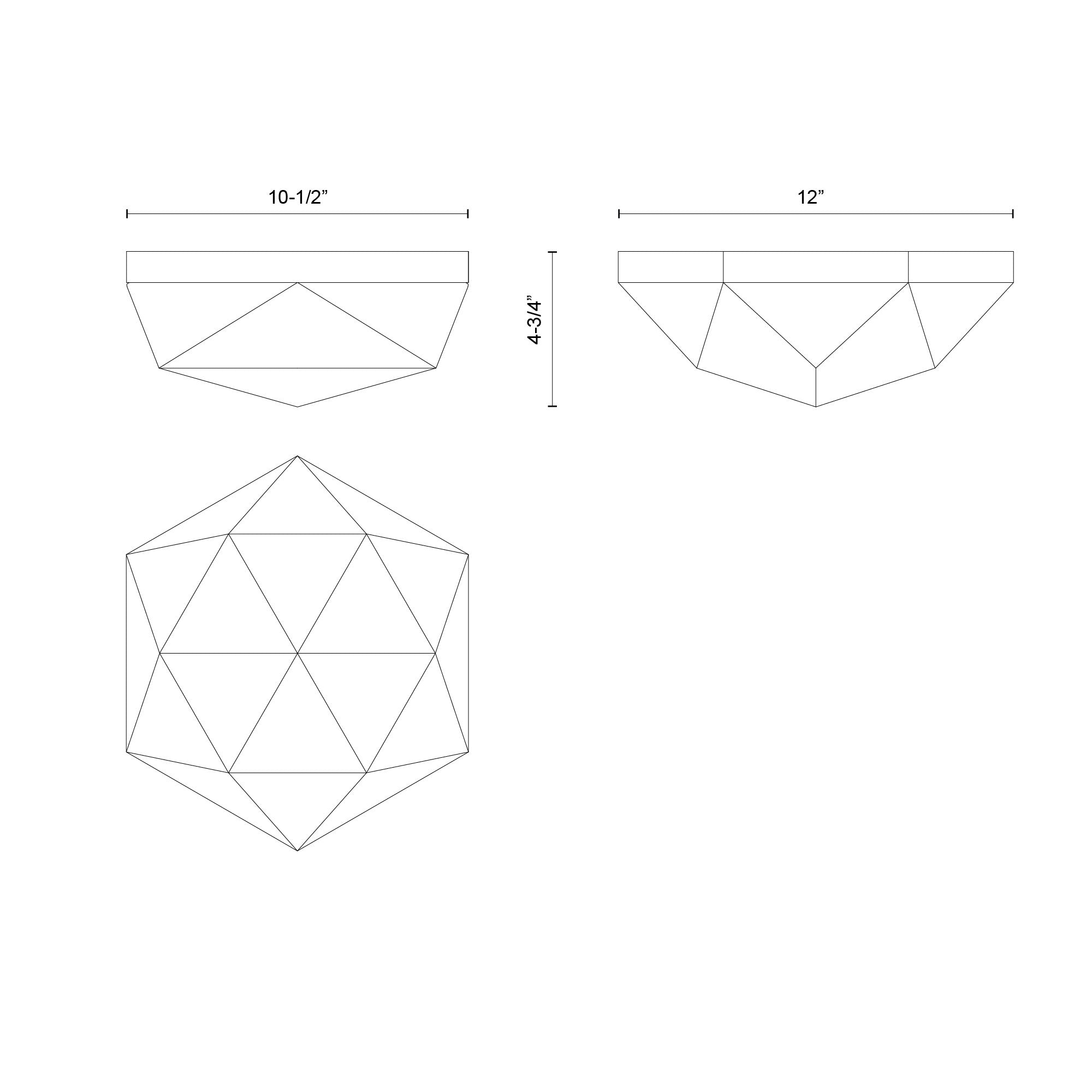 Krysta 12-in Steel Flush Mount