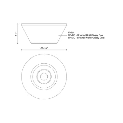 Holt 7-in Aluminum Flush Mount