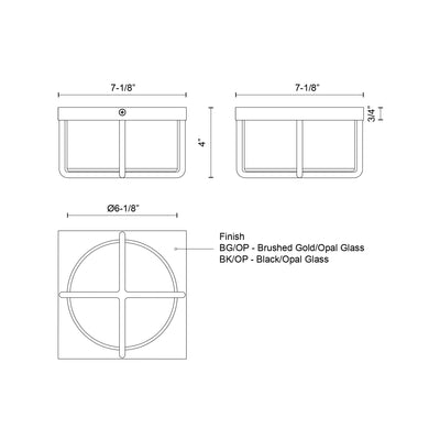 Regalo 7-in Steel Flush Mount