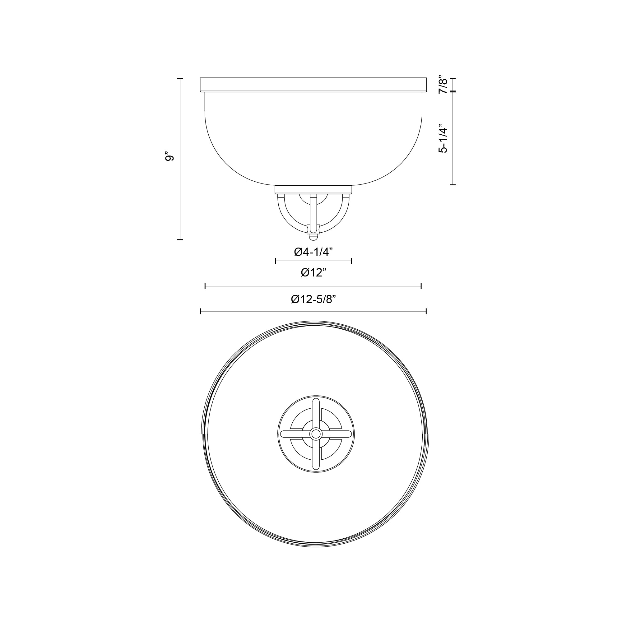 Lancaster 13-in Steel Flush Mount