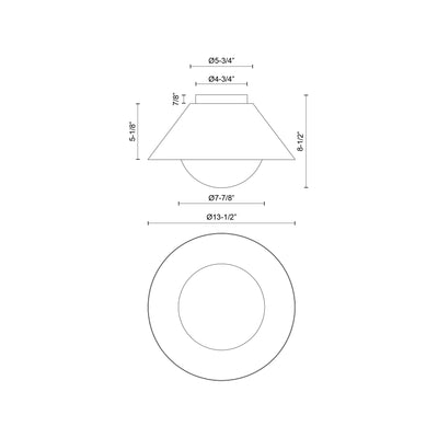Remy 14-in Steel Flush Mount