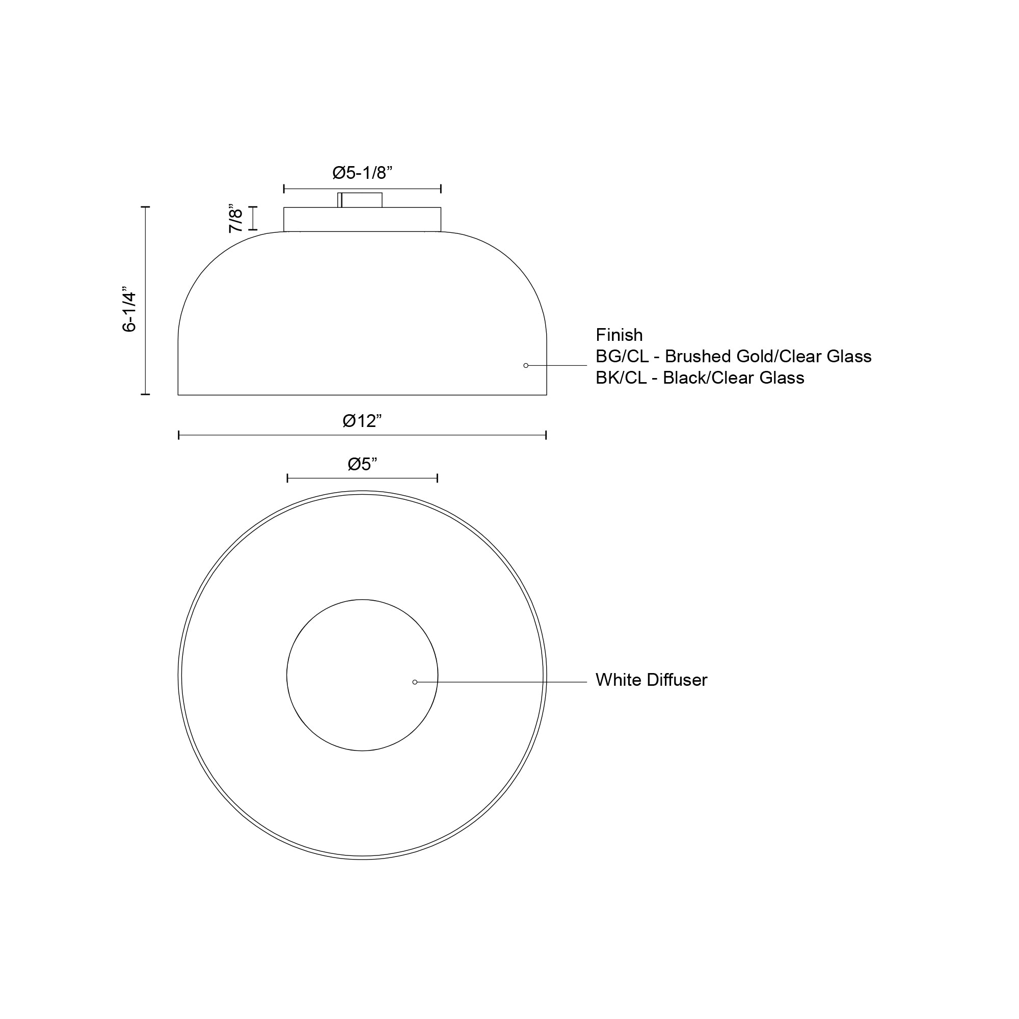 Cedar 12-in Aluminum Flush Mount